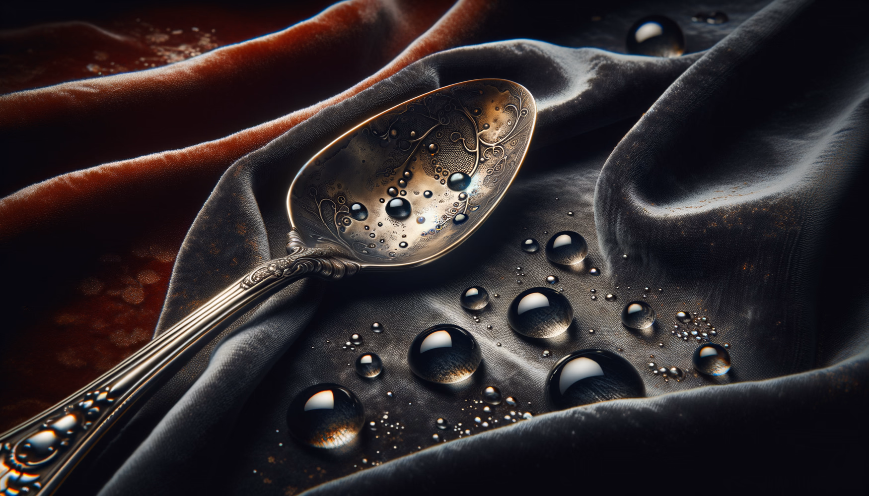 Очистка серебра с чернением после контакта с влагой