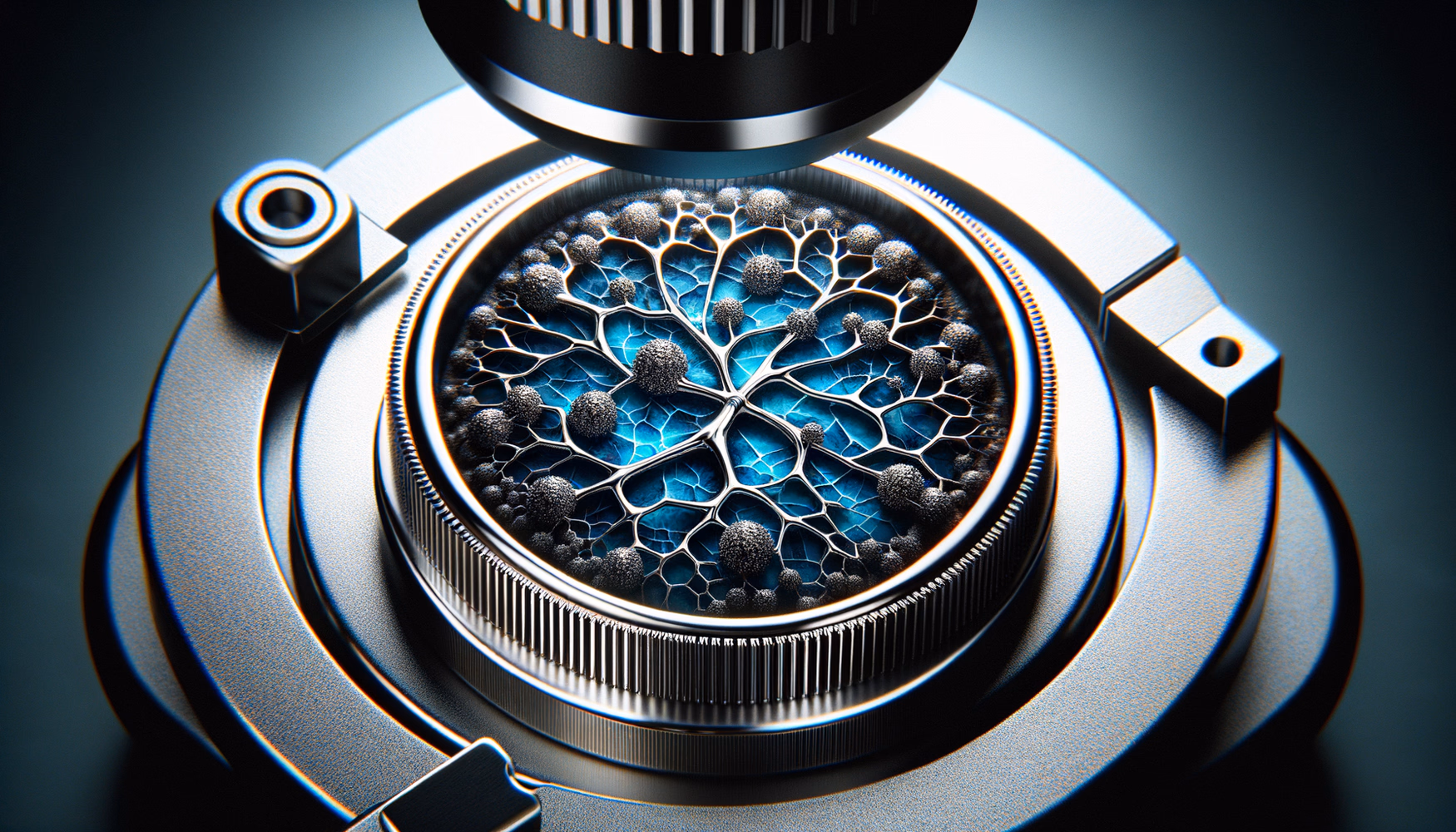 Очистка серебра с эмалью под микроскопом