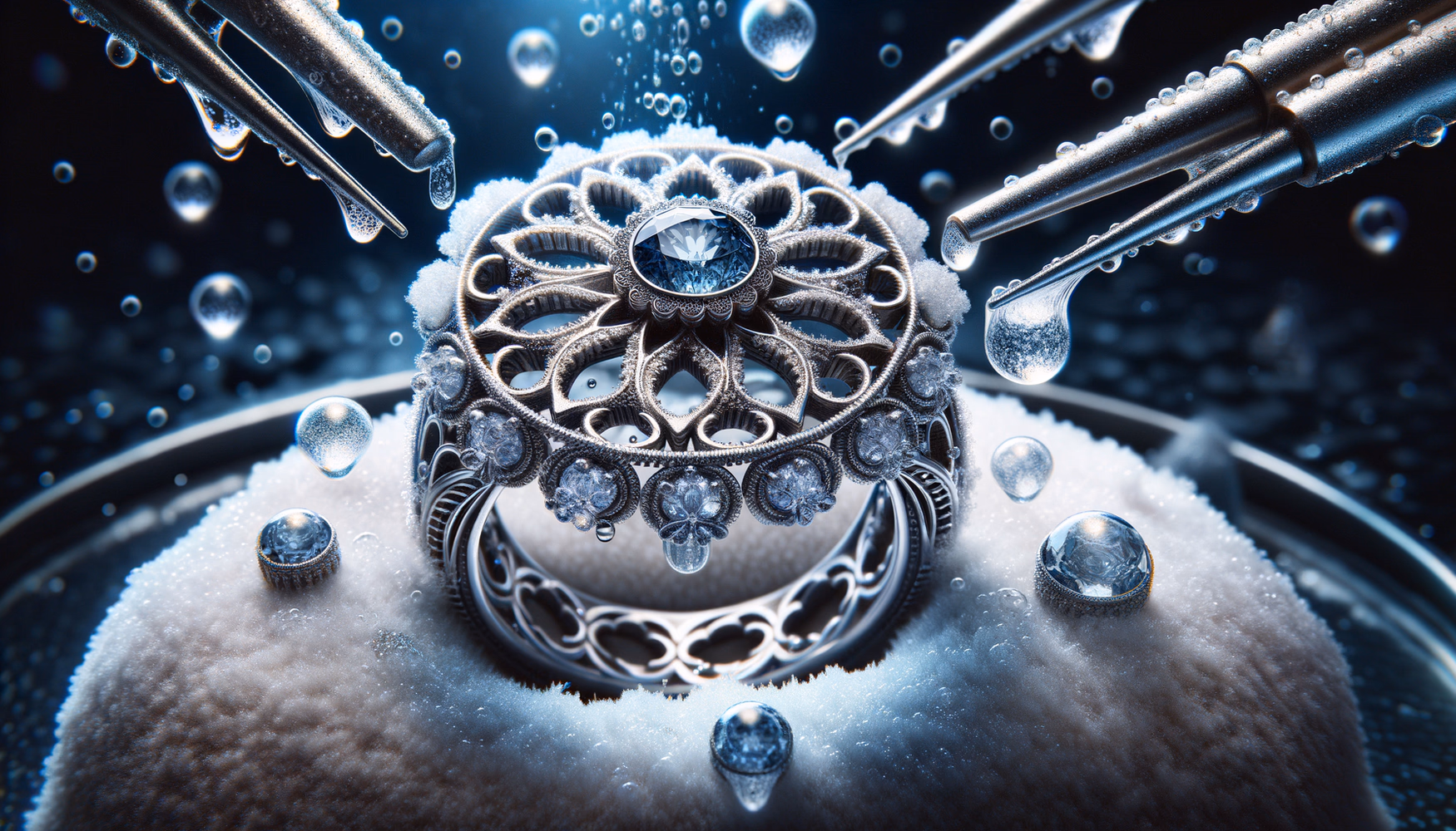 Очистка серебра с микровставками без механического воздействия