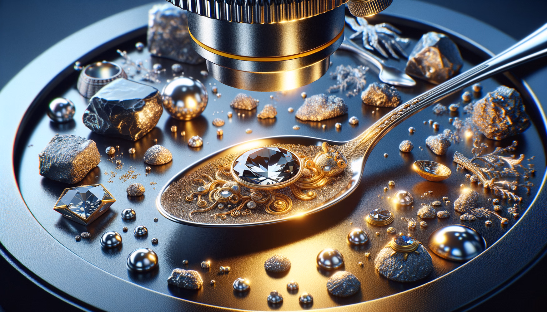 Очистка серебра с позолотой под контролем микроскопа