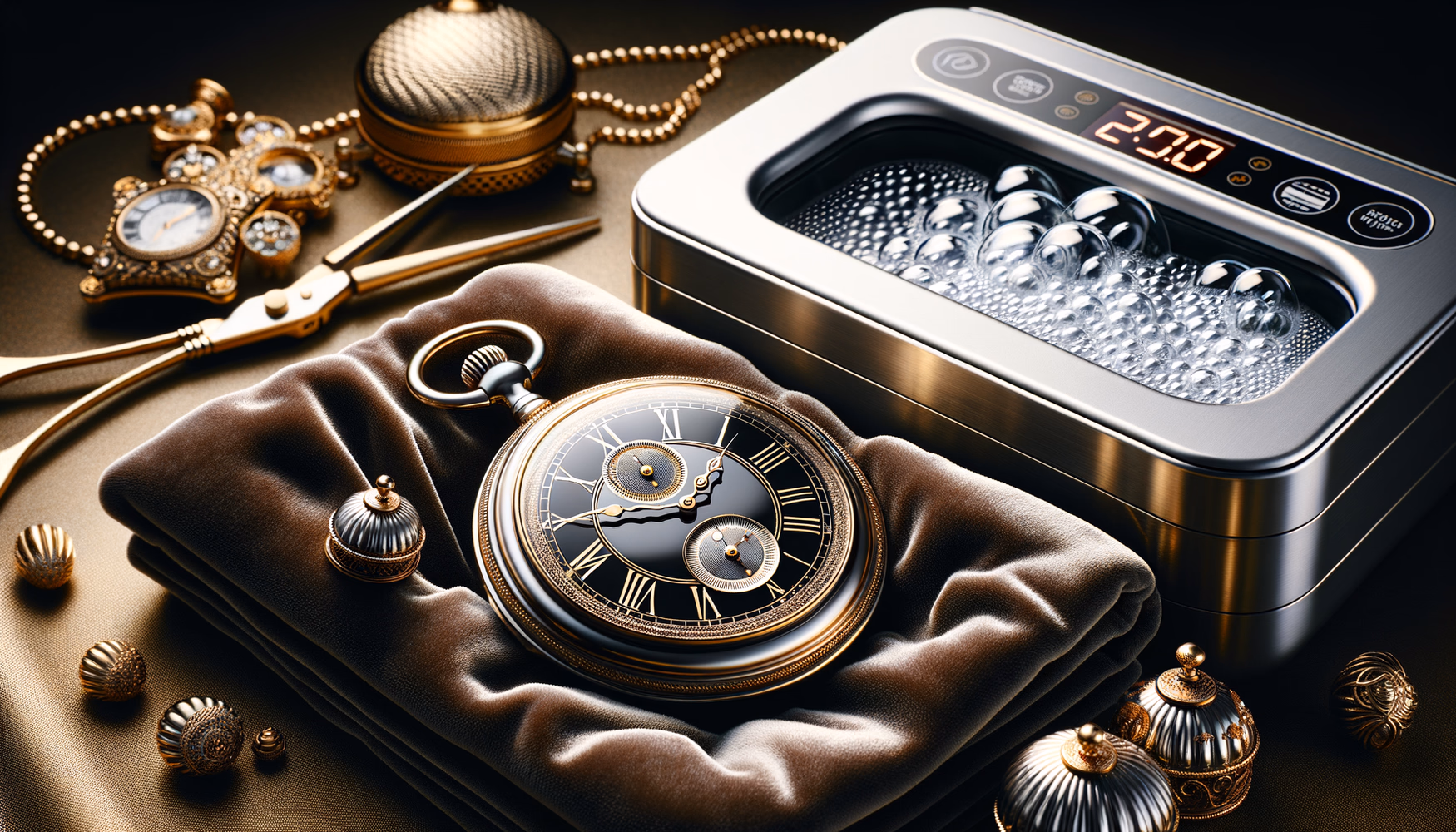 Очистка серебряных изделий в ультразвуковой ванне