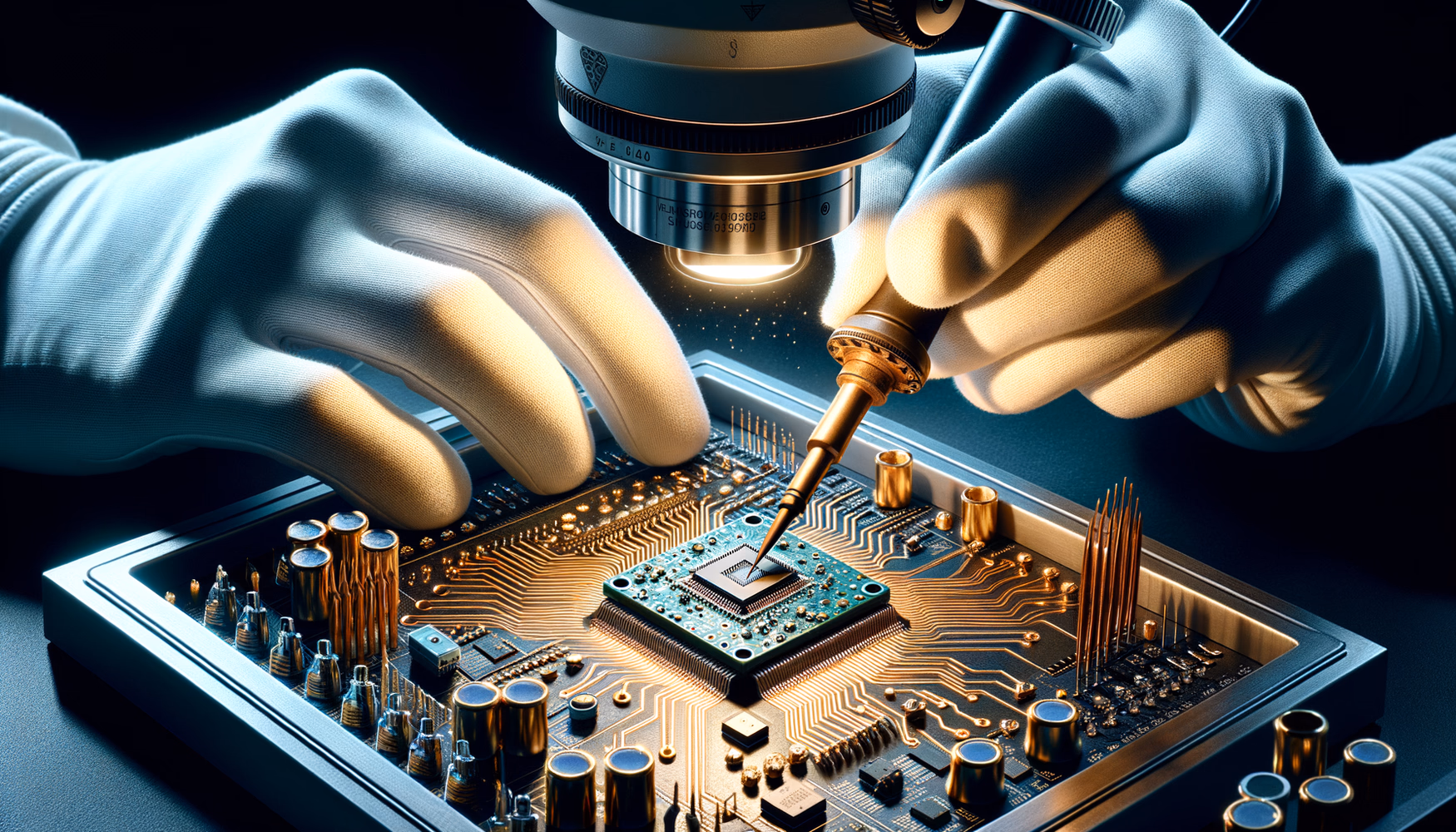 Удаление микротрещин пайкой под микроскопом