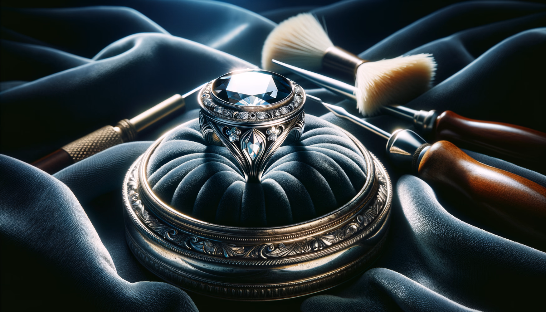 Удаление следов полировки с родиевых изделий