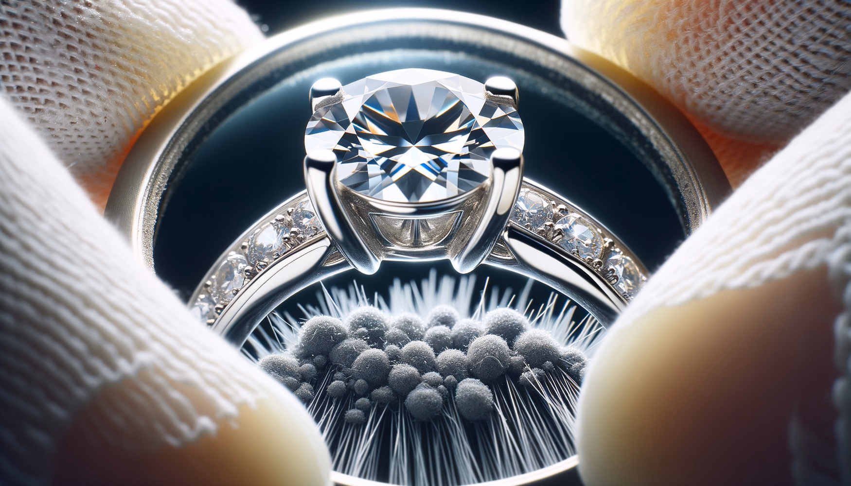 Удаление следов полировочных паст под камнями