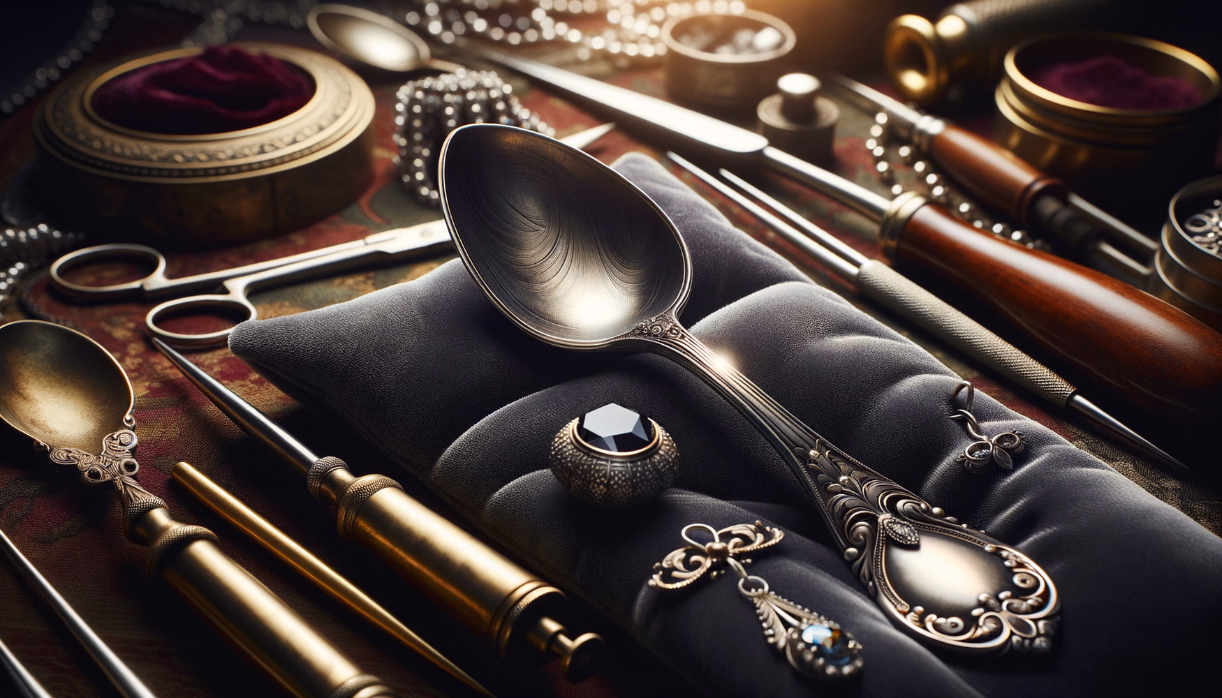 Восстановление блеска у антикварных серебряных ложек без потери патинирования